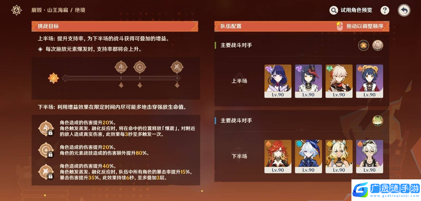 原神無極限超激格斗賽第二關(guān)滿分配隊推薦